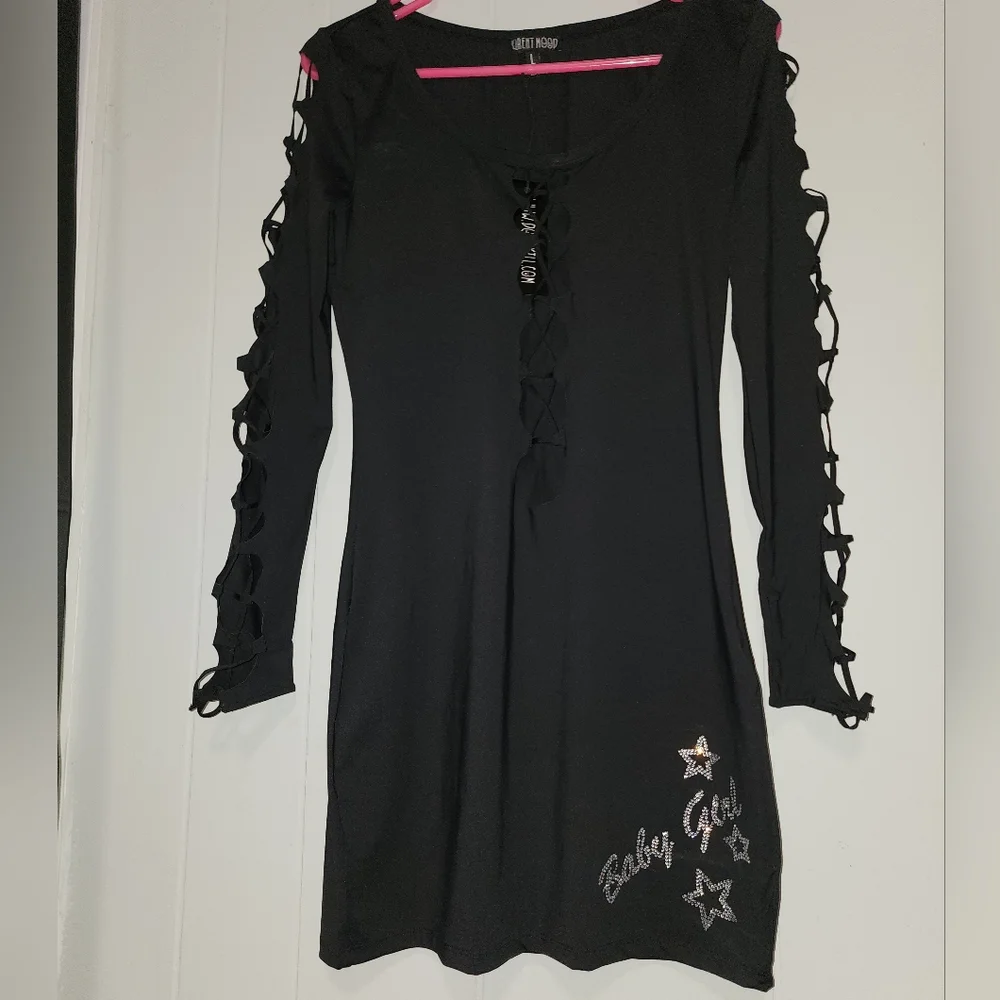 NWT Dolls Kill Sexxy Baby Girl, Cut Up Mini Dress - Picture 13 of 16